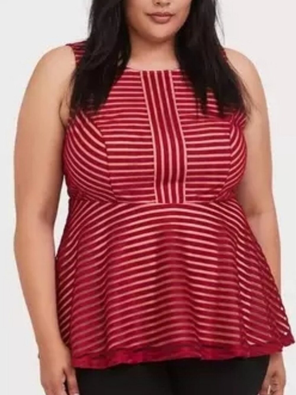Torrid Striped Peplum Top